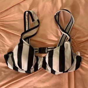striped bikini top